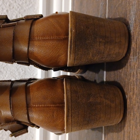 ROXY strappy shortie leather bootie boot - 7.5 - Picture 6 of 9